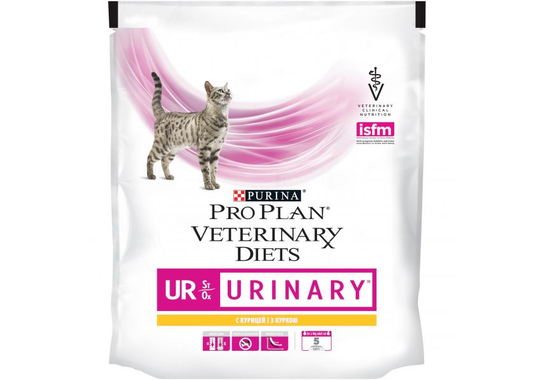 Сухой корм Purina Pro Plan Veterinary Diets UR корм для кошек при болезнях нижних отделов мочевыводящих путей c курицей - фото