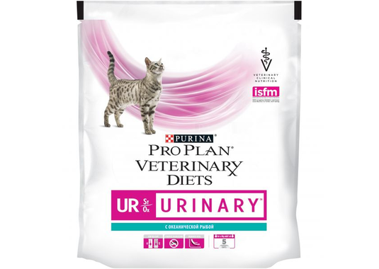 Сухой корм Purina Pro Plan Veterinary Diets UR корм для кошек при болезнях нижних отделов мочевыводящих путей c океанической рыбой - фото