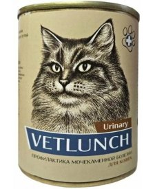 Лечебно-профилактический корм Vetlunch Urinari для кошек, Ветланч 