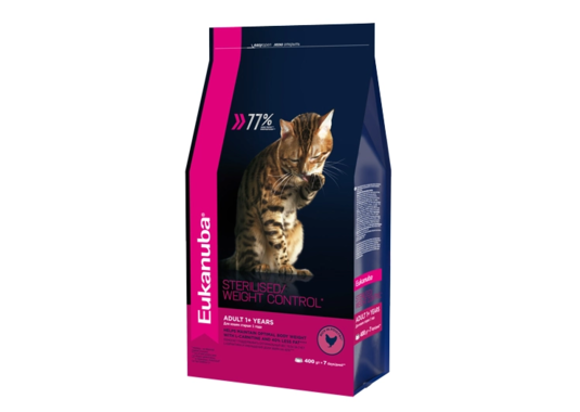 Adult Sterilized/Weight Control корм для стерилизованных кошек и кошек с избыточным весом старше 1 года, с курицей + 3 пауча в подарок - фото