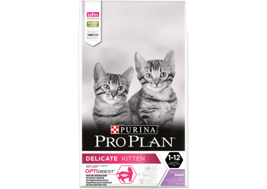 Сухой корм Pro Plan® для котят с чувствительным пищеварением или с особыми предпочтениями в еде, с высоким содержанием индейки - фото
