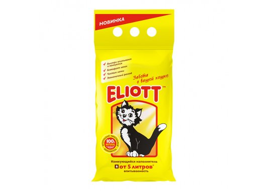 Наполнитель для кошачьего туалета ELIOTT Clumping комкующийся - фото