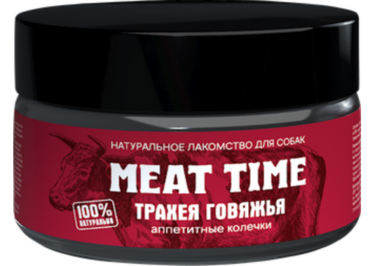 Лакомство для собак MEAT TIME Трахея говяжья аппетитные колечки - фото
