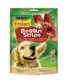 Лакомство Friskies Beggin’ strips для взрослых собак, с ароматом бекона