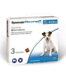 Фронтлайн НексгарД, для собак 4.1-10 кг, 28.3 мг, 1 таб. 
