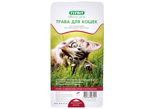 Трава для кошек TiTBiT  - фото