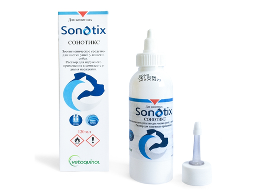 Сонотикс (Sonotix) средство для чистки ушей у кошек и собак - фото