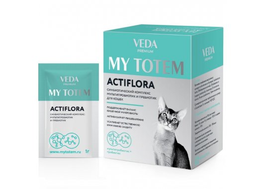 MY TOTEM ACTIFLORA синбиотический комплекс для кошек (1 пак) - фото