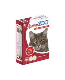 Доктор ZOO витамины для кошек "Здоровье кожи и шерсти", 90 таб.