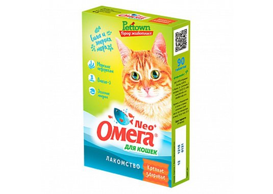 Омега Neo витамины для кошек с морскими водорослями, 90 таб. - фото