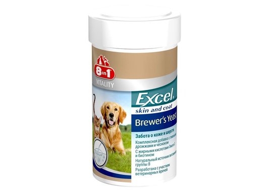 Витамины для собак и кошек Пивные дрожжи Excel Brewers Yeast - фото